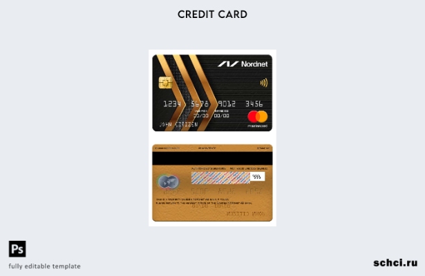 цифровая загрузка шаблона карты Mastercard банка Nordnet AB в Швеции